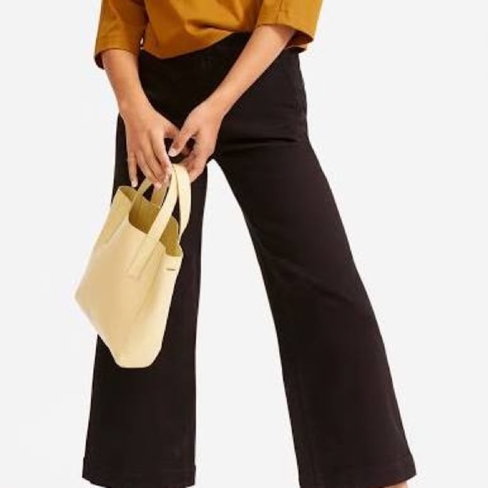 everlane women black wide leg SZ 10
